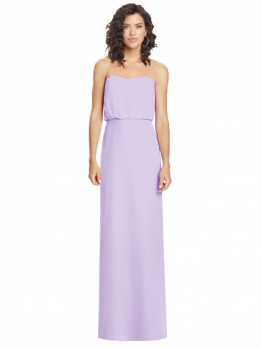 Long Sleeveless Soft Chiffon Lilac A-Line Formal Dress / Bridesmaid Dress Colchester