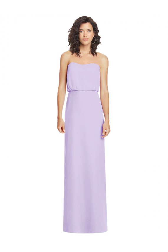 Long Sleeveless Soft Chiffon Lilac A-Line Formal Dress / Bridesmaid Dress Colchester
