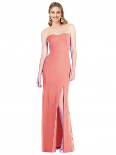 Long Sleeveless Soft Chiffon Desert Rose Trumpet Bridesmaid Dress Colchester
