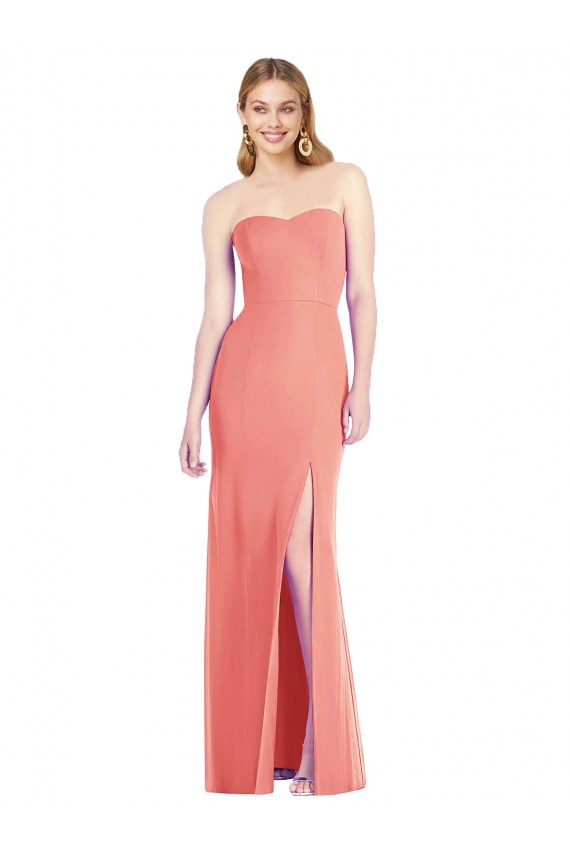 Long Sleeveless Soft Chiffon Desert Rose Trumpet Bridesmaid Dress Colchester