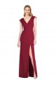 Long Ruffle Sleeves Soft Chiffon Burgundy Mermaid Bridesmaid Dress Colchester