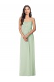 Long Sleeveless Soft Chiffon Sage Trumpet Bridesmaid Dress Colchester