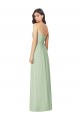 Long Sleeveless Soft Chiffon Sage Trumpet Bridesmaid Dress Colchester
