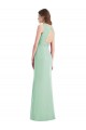 Long Sleeveless Chiffon Mint Green Trumpet Bridesmaid Dress / Evening Dress Colchester