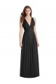 Long Sleeveless Soft Chiffon Black A-Line Bridesmaid Dress Colchester
