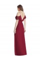 Long Cold Shoulder Soft Chiffon Royal Blue Trumpet Semi Formal Evening Dress / Bridesmaid Dress Colchester