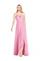 Long Sleeveless Soft Chiffon Hot Pink Trumpet Semi Formal Evening Dress / Bridesmaid Dress Colchester