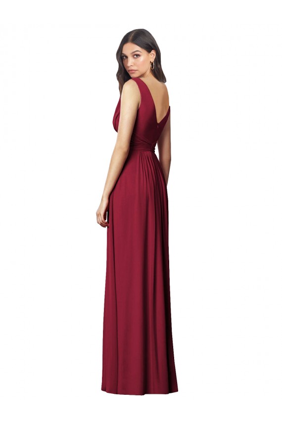 Long Sleeveless Soft Chiffon Royal Blue A-Line Semi Formal Evening Dress / Bridesmaid Dress Colchester