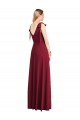 Long Sleeveless Soft Chiffon Coral Trumpet Bridesmaid Dress Colchester