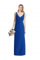 Long Sleeveless Soft Chiffon Royal Blue Mermaid Bridesmaid Dress Colchester