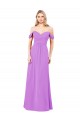 Long Sleeveless Soft Chiffon Violet A-Line Bridesmaid Dress Colchester