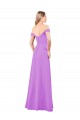 Long Sleeveless Soft Chiffon Violet A-Line Bridesmaid Dress Colchester