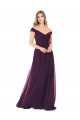 Long Sleeveless Soft Chiffon Grape A-Line Bridal Party Dress Colchester