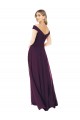 Long Sleeveless Soft Chiffon Grape A-Line Bridal Party Dress Colchester