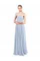 Long Sleeveless Soft Chiffon Light Sky Blue A-Line Bridesmaid Dress Colchester
