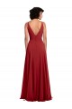Long Sleeveless Lxue Chiffon Red A-Line Bridesmaid Dress Colchester