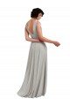 Long Sleeveless Soft Chiffon Light Sky Blue V-Neck A-Line Bridesmaid Dresses Colchester
