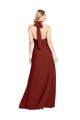 Long Sleeveless Soft Chiffon Burgundy A-Line Prom Dress / Bridesmaid Dress Colchester