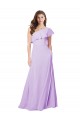 Long Sleeveless Soft Chiffon Lilac One Shoulder A-Line Bridesmaid Dress Colchester