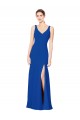 Long Sleeveless Chiffon Royal Blue Sheath Bridesmaid Dress / Evening Dress Colchester