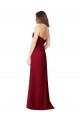 Long Floor Length Sleeveless Chiffon Burgundy A-Line Bridesmaid Dress Colchester