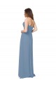 Long Sleeveless Chiffon Dusty Blue A-Line Bridesmaid Dress / Evening Gowns Colchester