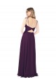 Long Sleeveless Soft Chiffon Grape Spaghetti Straps A-Line Bridesmaid Dress Colchester