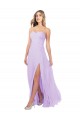 Long Floor Length Sleeveless Chiffon Lilac A-Line Bridesmaid Dress Colchester
