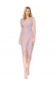 Cocktail Length Sleeveless Soft Chiffon Primrose V-Neck Mermaid High Low Evening Gown / Prom Dress / Bridesmaid Dress Colchester