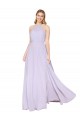 Long Sleeveless Soft Chiffon Lilac A-Line Formal Evening Gown / Prom Dress / Bridesmaid Dress Colchester