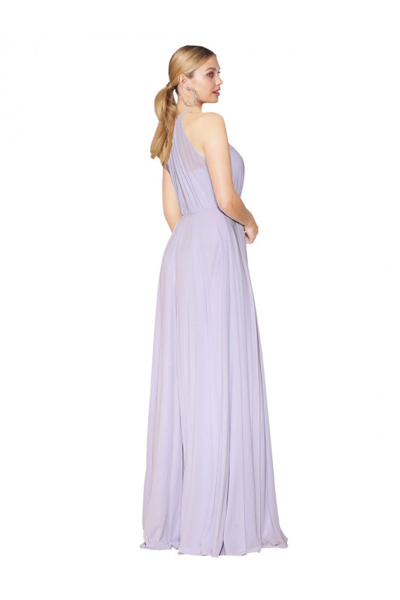 Long Sleeveless Soft Chiffon Lilac A-Line Formal Evening Gown / Prom Dress / Bridesmaid Dress Colchester