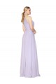 Long Sleeveless Soft Chiffon Lilac A-Line Formal Evening Gown / Prom Dress / Bridesmaid Dress Colchester