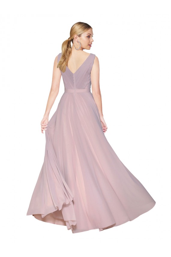 Long Sleeveless Soft Chiffon Primrose A-Line Formal Evening Gown / Prom Dress / Bridesmaid Dress Colchester
