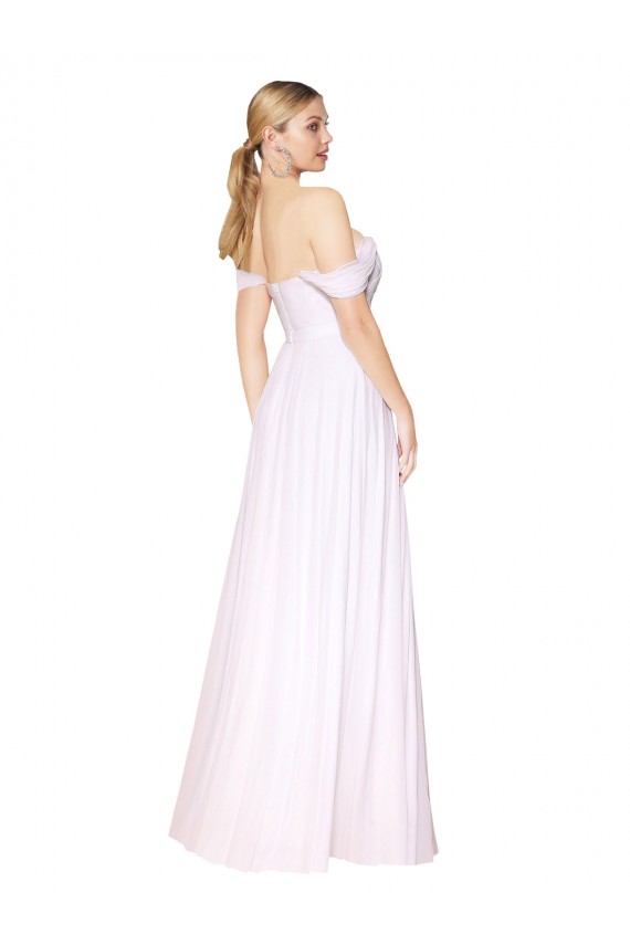 Long Sleeveless Soft Chiffon White A-Line Formal Evening Gown / Prom Dress / Bridesmaid Dress Colchester