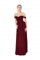 Long Sleeveless Soft Chiffon Burgundy Mermaid Formal Dress / Bridesmaid Dress Colchester