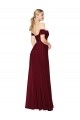 Long Sleeveless Soft Chiffon Burgundy Mermaid Formal Dress / Bridesmaid Dress Colchester