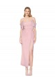 Knee Length Cold Shoulder Soft Chiffon Primrose Mermaid Formal Evening Gown / Prom Dress / Bridesmaid Dress Colchester