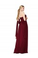Long Sleeveless Soft Chiffon Burgundy Sweetheart A-Line Formal Evening Gown / Prom Dress / Bridesmaid Dress Colchester