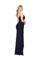 Long Sleeveless Soft Chiffon Dark Navy Mermaid Bridesmaid Dress / Formal Dress Colchester