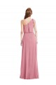 Long Sleeveless Soft Chiffon Skin Pink A-Line Semi Formal Evening Dress / Bridesmaid Dress Colchester