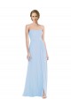 Long Sleeveless Soft Chiffon Light Sky Blue Sweetheart A-Line Evening Dresses Colchester
