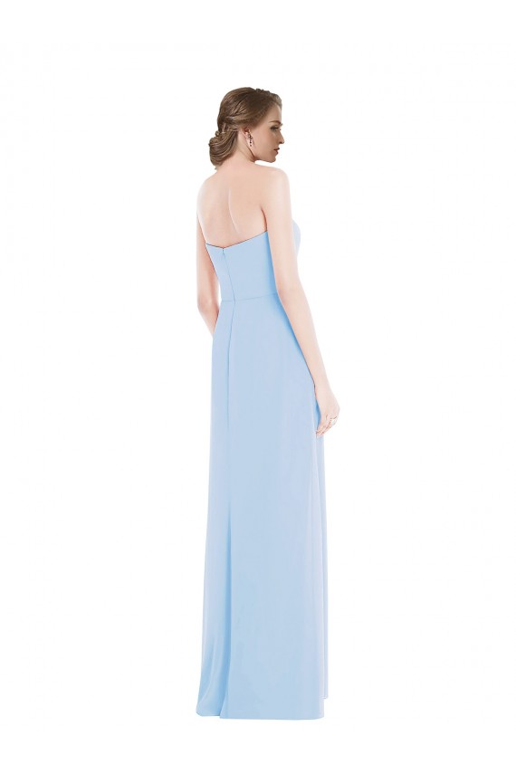Long Sleeveless Soft Chiffon Light Sky Blue Sweetheart A-Line Evening Dresses Colchester