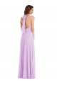 Long Sleeveless Soft Chiffon Lilac A-Line Semi Formal Evening Dress / Bridesmaid Dress Colchester