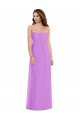 Long Sleeveless Soft Chiffon Violet A-Line Semi Formal Evening Dress / Bridesmaid Dress Colchester