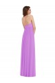 Long Sleeveless Soft Chiffon Violet A-Line Semi Formal Evening Dress / Bridesmaid Dress Colchester
