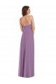 Long Sleeveless Soft Chiffon Dark Lavender A-Line Bridesmaid Dress / Formal Dress Colchester