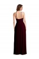 Long Sleeveless Soft Chiffon Burgundy Gold A-Line Semi Formal Evening Dress / Bridesmaid Dress Colchester