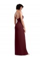 Long Sleeveless Soft Chiffon Burgundy Gold A-Line Evening Dress / Bridesmaid Dress Colchester