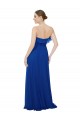 Long Sleeveless Soft Chiffon Royal Blue Sweetheart A-Line Bridesmaid Dress Colchester
