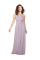 Long Sleeveless Chiffon Pink Glow A-Line Bridesmaid Dress / Evening Dress Colchester
